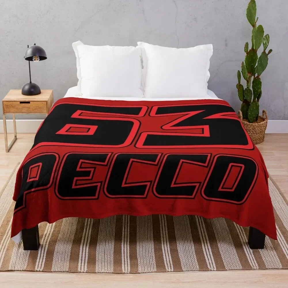 

Pecco Bagnaia 63 2022 Throw Blanket Kawaii Blanket Oversized Throw Blanket