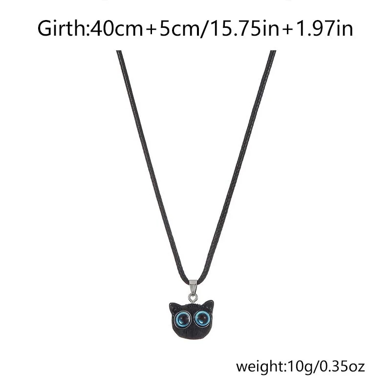Minimalistisches, süßes, handgeflochtenes schwarzes Armband für Damen mit verträumtem kleinen Katzenanhänger, verstellbarer Glasperlen-Armreif, Schmuckgeschenk – Detail 7
