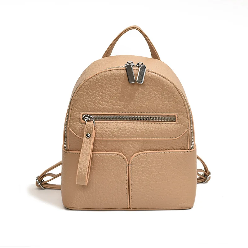 

Spring 2025 Urban Simple Daily Pair PU leather Backpack Ladies Backpack