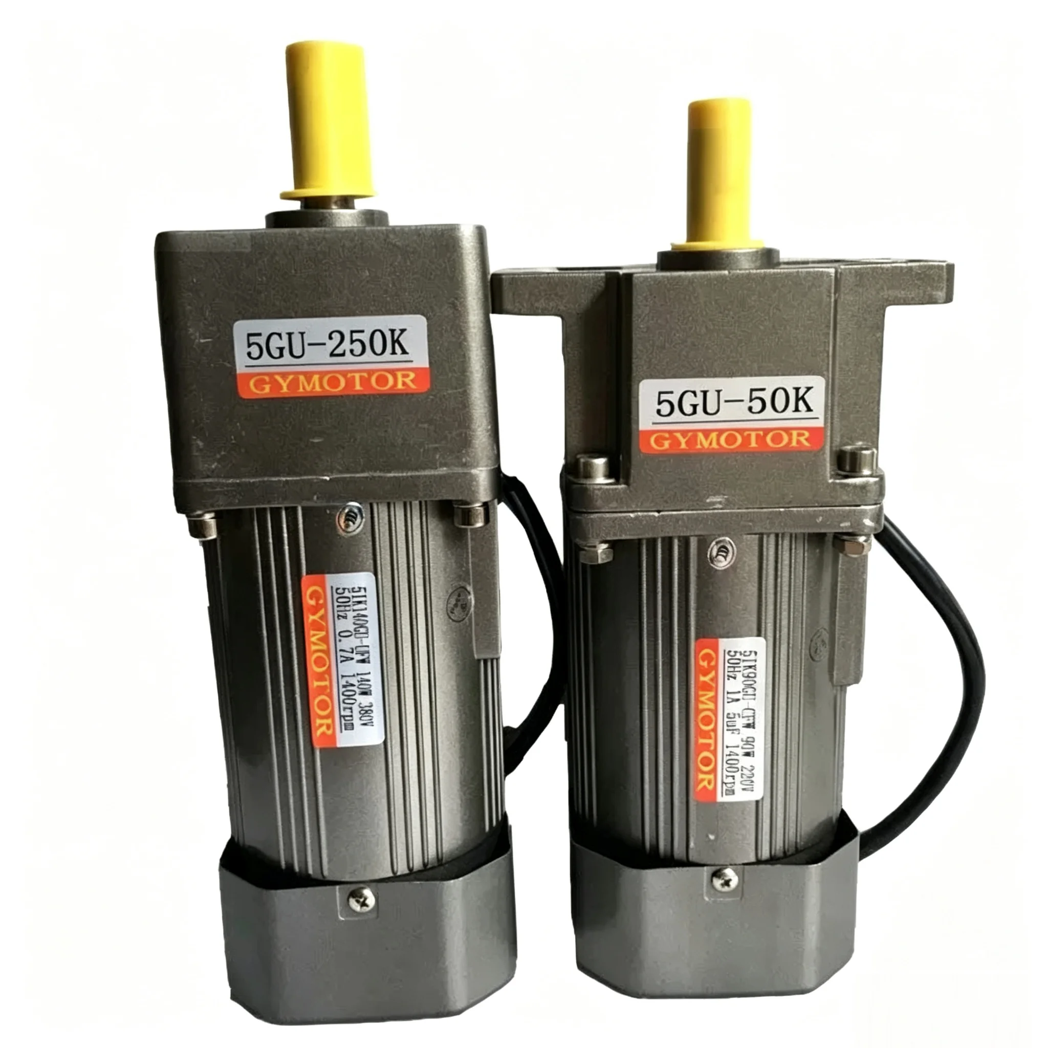 140W AC 220V Single-Phase 5GU Gearbox AC Gear Motor, Shaft 15mm Variabale / Adjustable-Speed, Flange‑mounted/ Standard version
