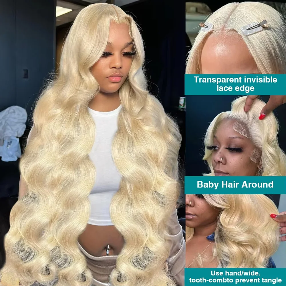 220 الكثافة 613 HD الدانتيل الباروكة الأمامية 13x6 شفافة ملونة الجسم موجة باروكة من شعر طبيعي 13x4 شقراء الإنسان الدانتيل شعر مستعار أمامي #3