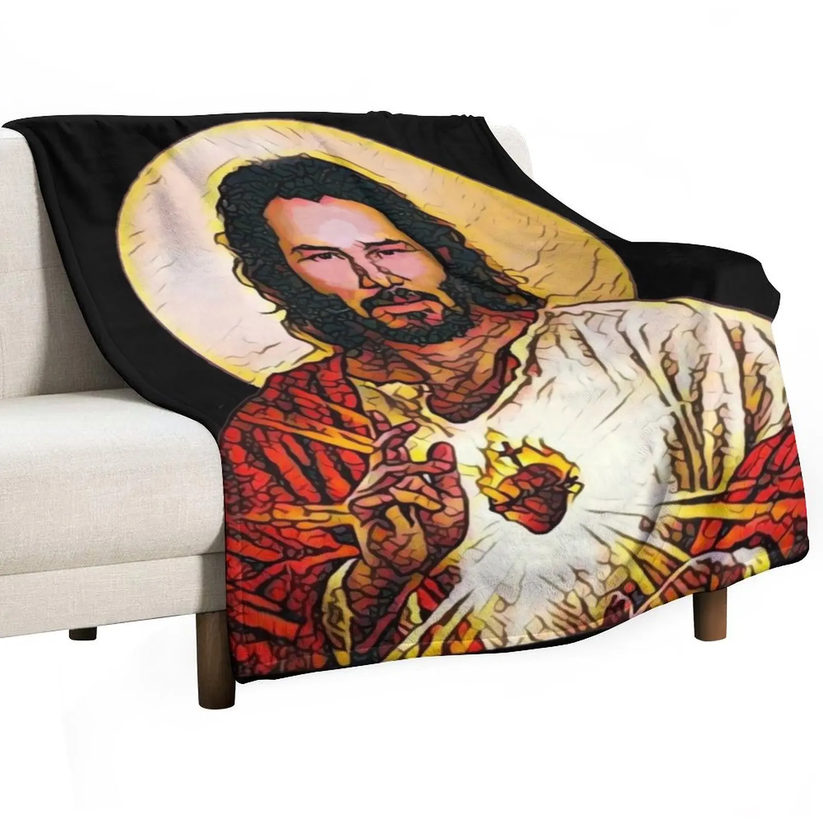 

Holy Keanu - T-Shirts, Gadgets & Face Masks Throw Blanket Thermals For Travel Sofas for winter Quilt Blankets