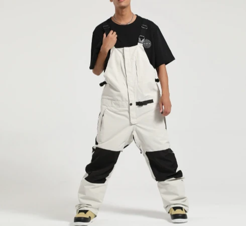 بنطال تزلج مقاوم للرياح ومقاوم للماء للنساء، بنطلون على الجليد، ملابس رياضية خارجية، جيب بسحاب، زوجان ثلج، شتاء