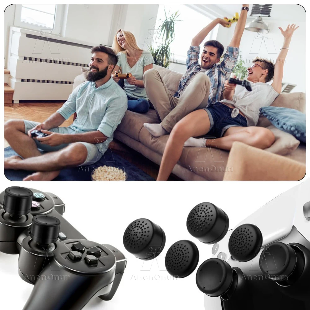 8PCS Daumen Grip Caps Controller Joystick Kappe Hohe qualität Silikon Thumb-Stick Abdeckung Zubehör für PS5, PS4, PS3, Xbox, Schalter Pro – Detail 5