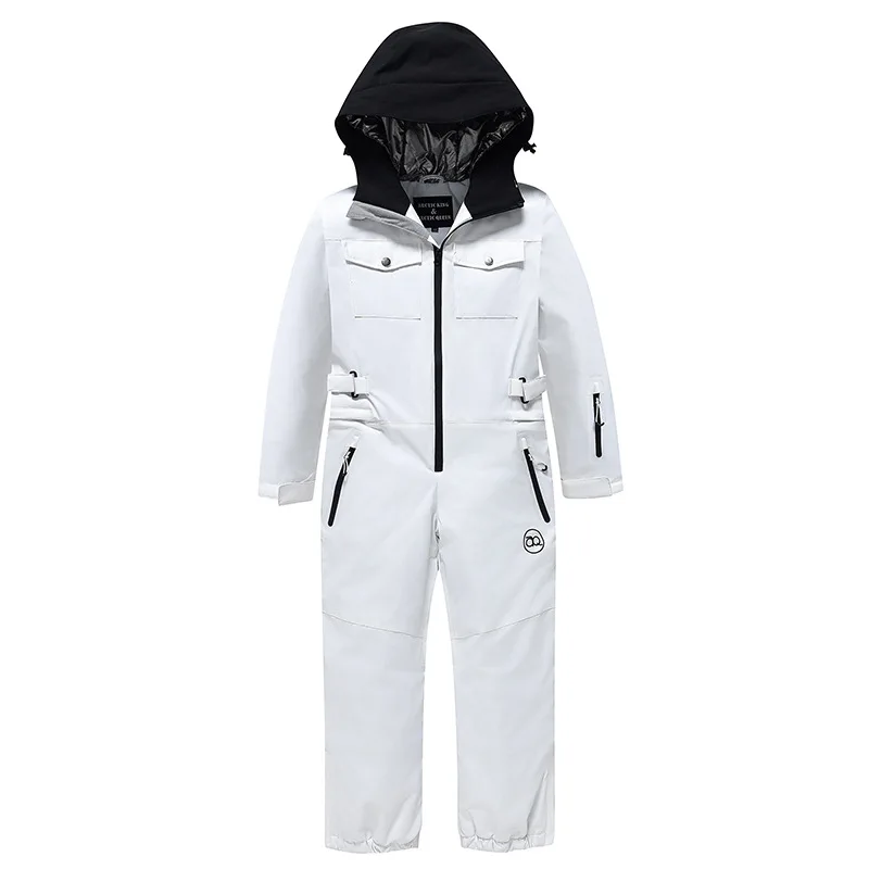 Children Winter Warm Skiing Suit Boy Girl Snow Clothes Outdoor Waterproof Windproof Kid Jumpsuit Ski Sport Thickened Tracksuit