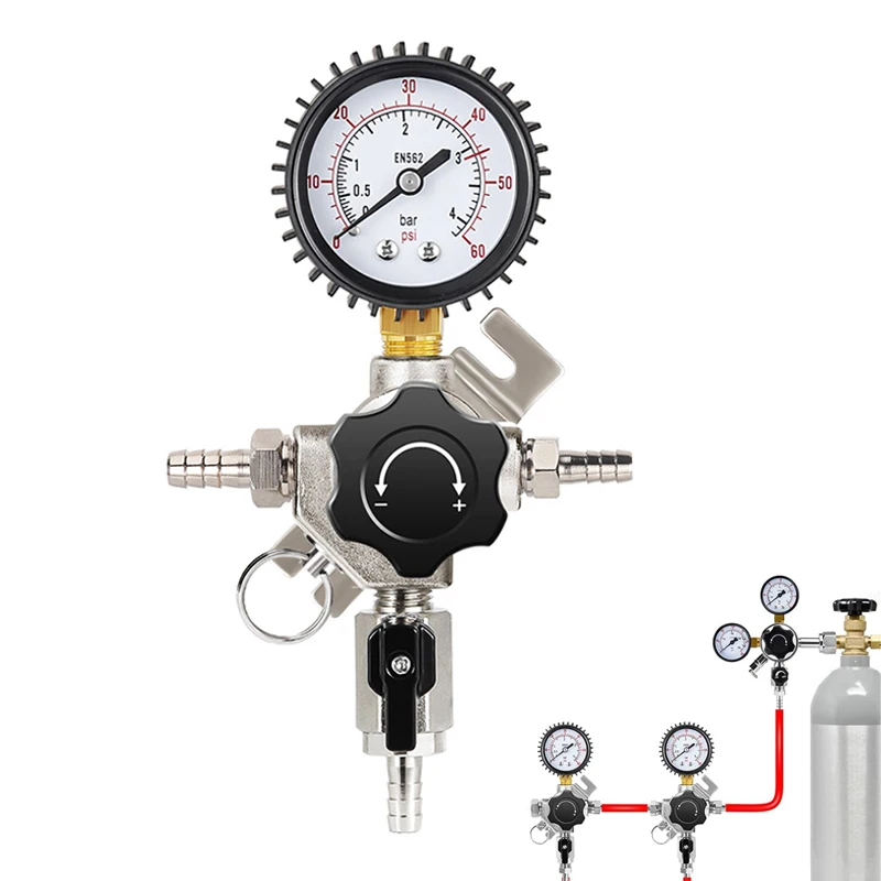 

Вторичный регулятор пива, коммерческий регулятор CO2 для пивоварения для независимого контроля и настройки специального давления для различного пива