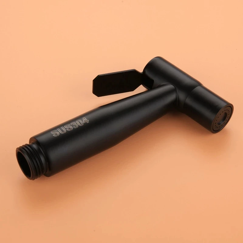 Spruzzatore per Bidet portatile nero rubinetto per Bidet per wc in acciaio inossidabile per spruzzatore a mano per bagno soffione doccia autopulente