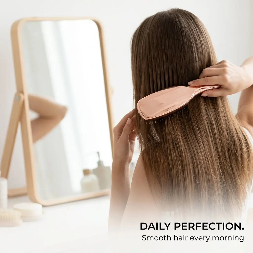 Electroplated Hair Comb Dry Wet Use Fluffy Styling Comb New Hairdressing Tool for Men Women