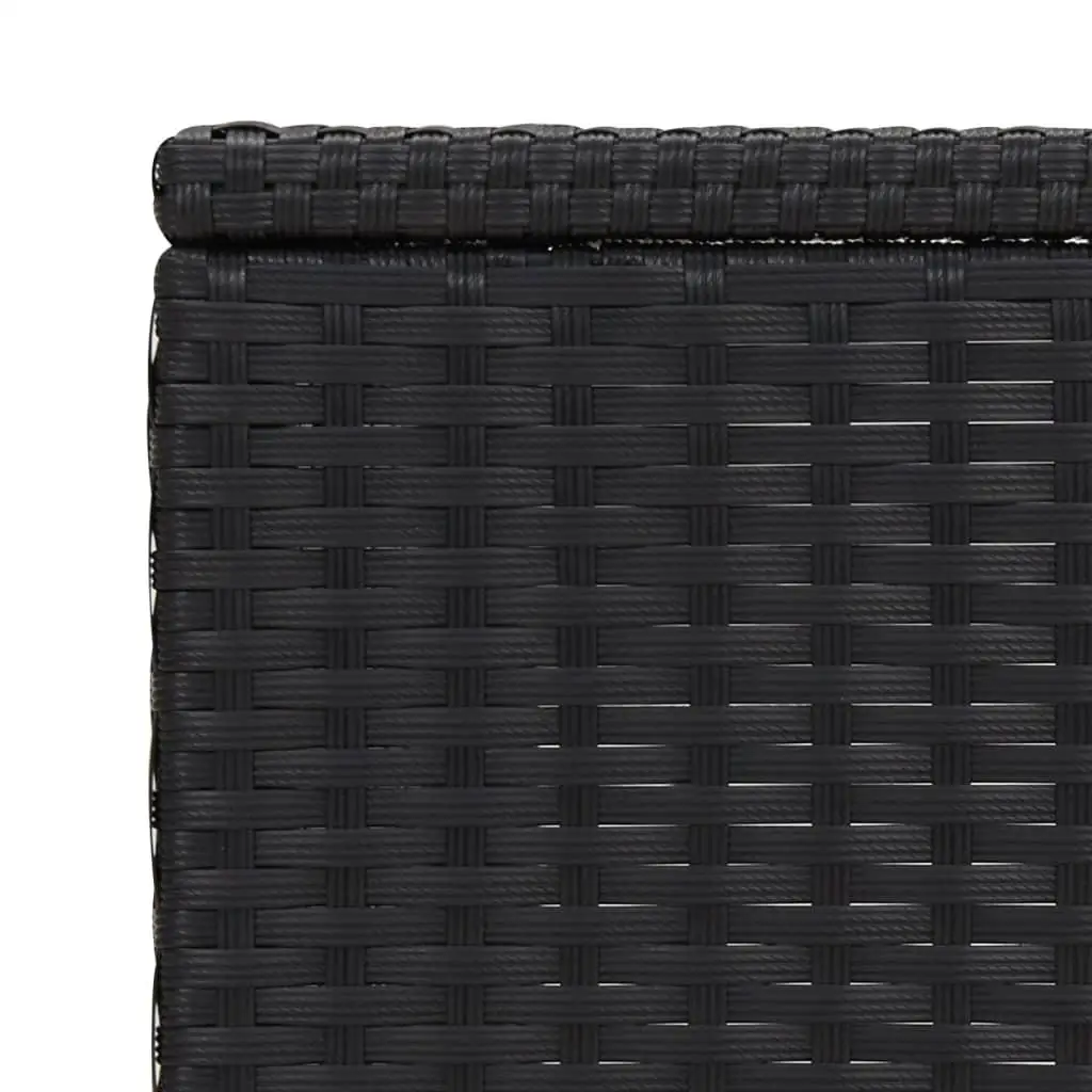 Tavolo C nero Tavolino in polyrattan da 15,7x13,8x23,6 pollici per soggiorno e giardino