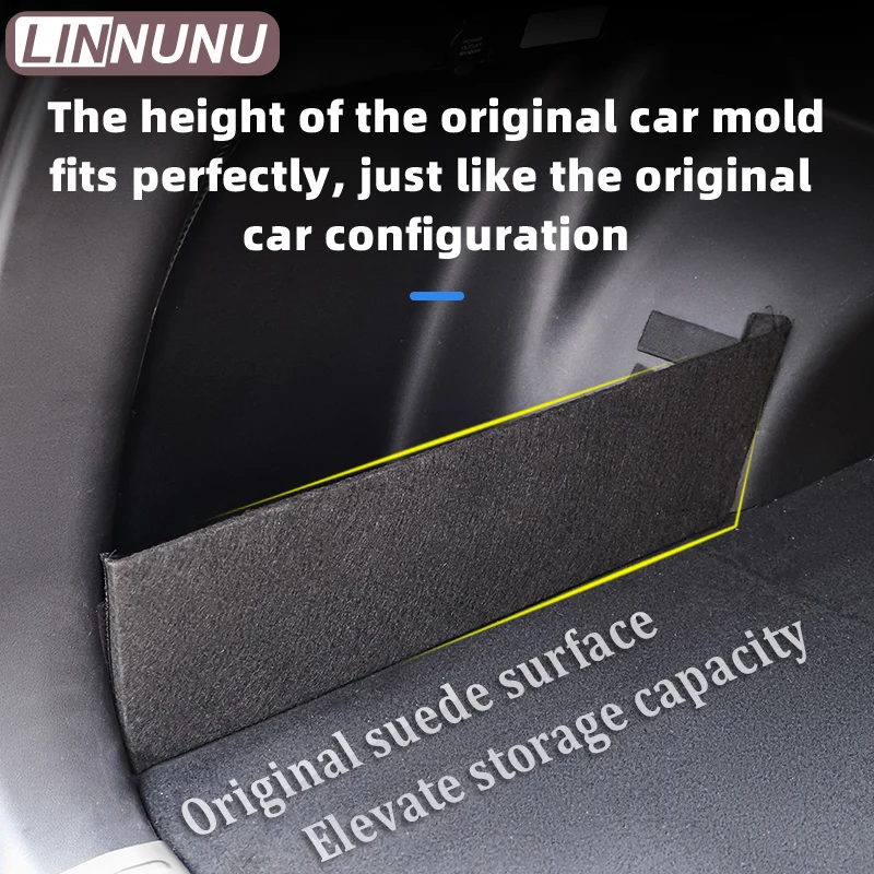 LINNUNU Fit for GEELY Monjaro Manjaro Interior Accessories trunk Side Storage Organizer Board Partitions Plate Tail Box Shield