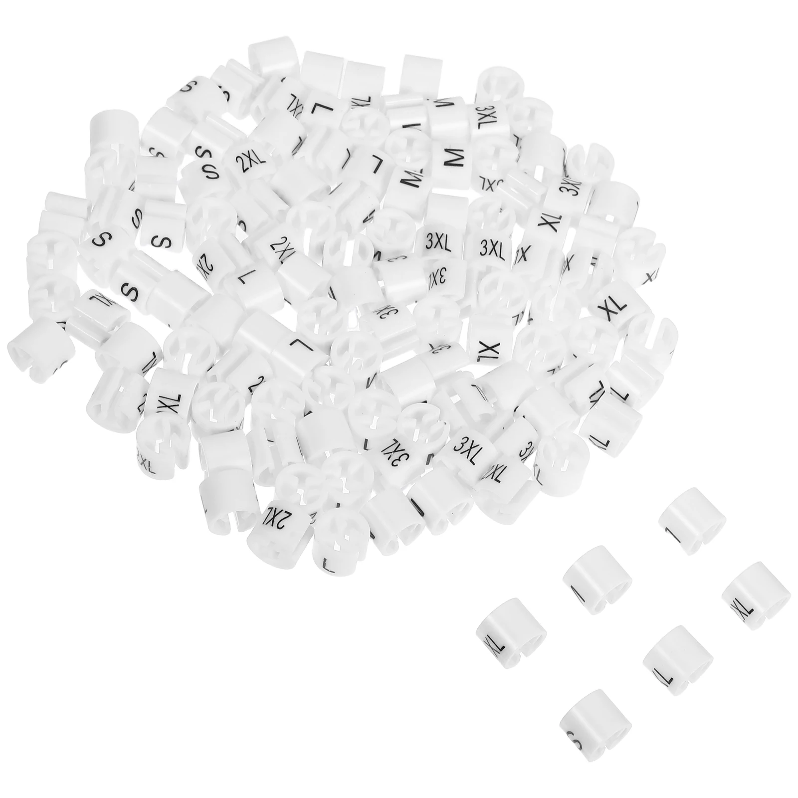 

120Pcs Clothes Size Markers Plastic Hanger Clips for Wardrobe Organization Home Laundry Garment Accessories Clothes Tags