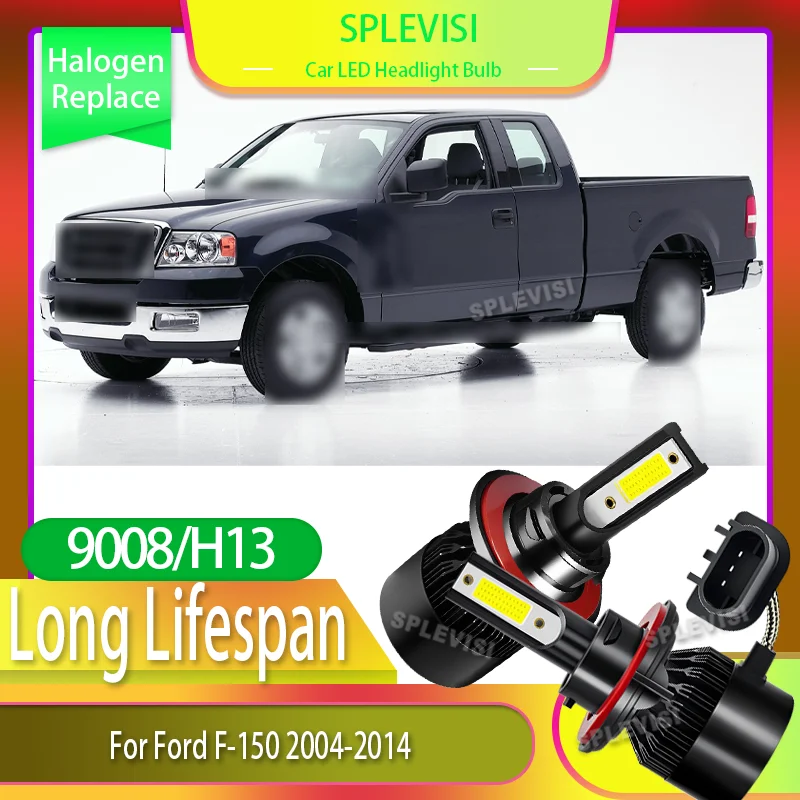 2 قطعة H13 المصباح سيارة LED لمبات كريستال واضح الرؤية لفورد F-150 2004 2005 2006 2007 2008 2009 2010 2011 2012 2013 2014