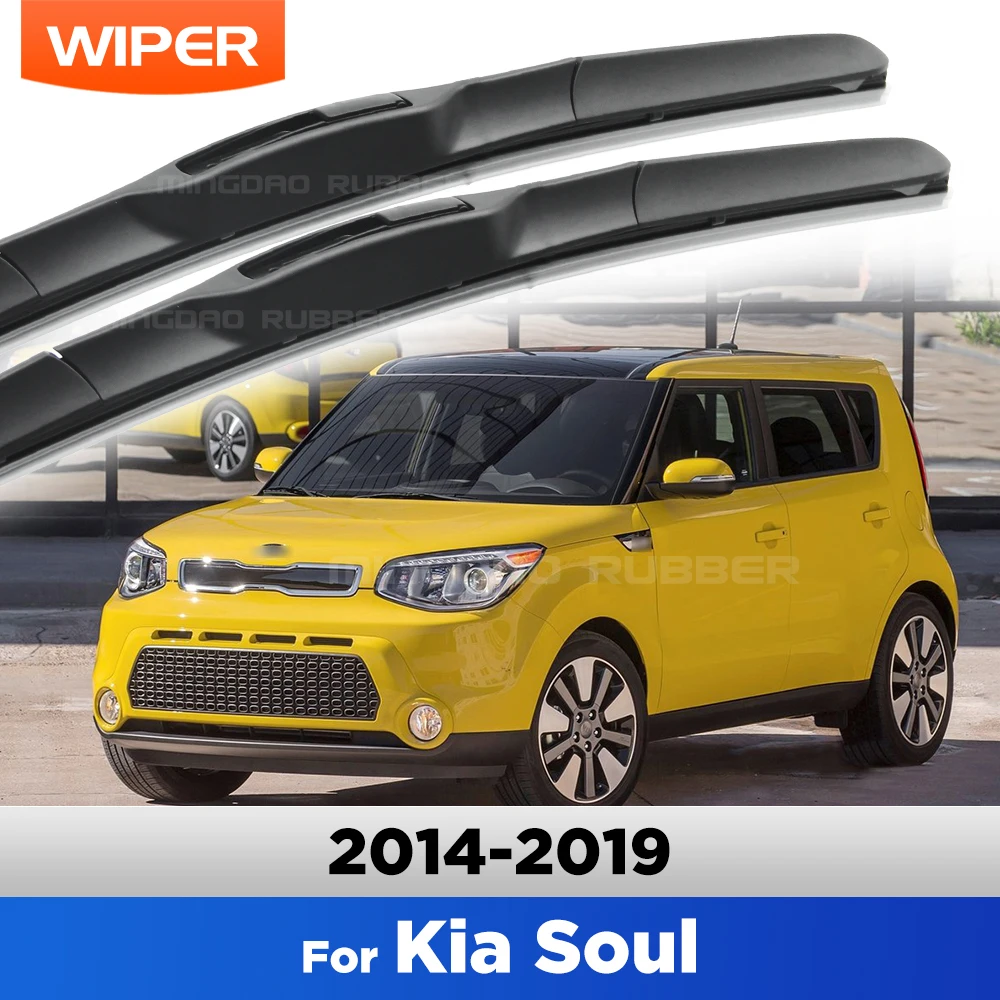 

CREATROAD Front Wiper Blades For Kia Soul MK2 2014-2019 2015 2016 2017 2018 Windshield Wiper Windscreen Window Brush 24"+20"