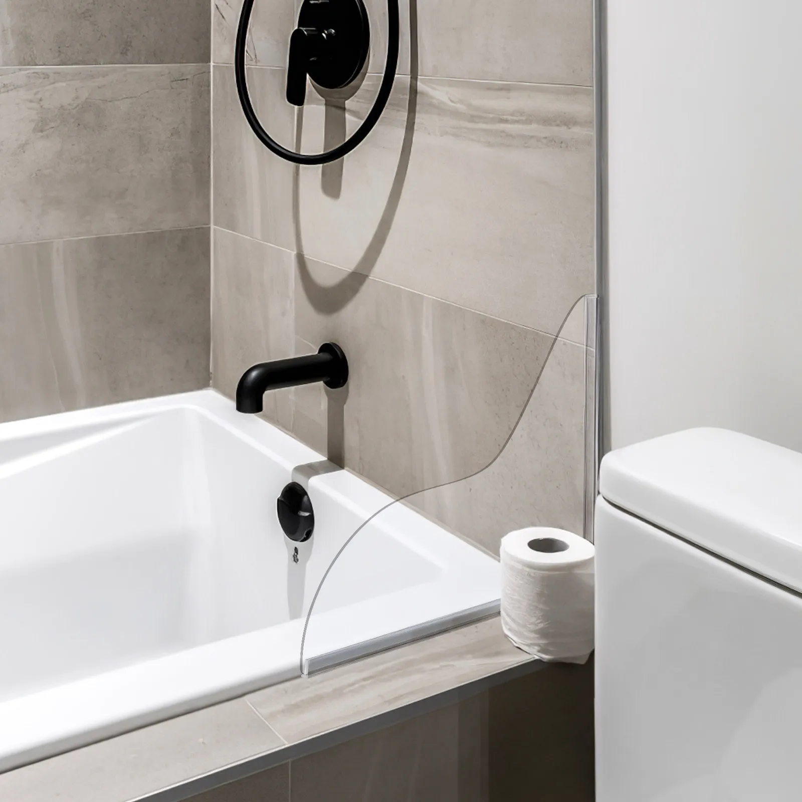 

2 шт. легких в установке акриловых защитных экранов от брызг для раковины, ванны, душа, умывальника, прозрачные, для ванной и кухни