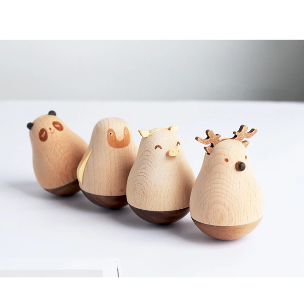 

Wooden Animal Ornaments Home Decorative Accessories for Shelves Tumbler Desktop