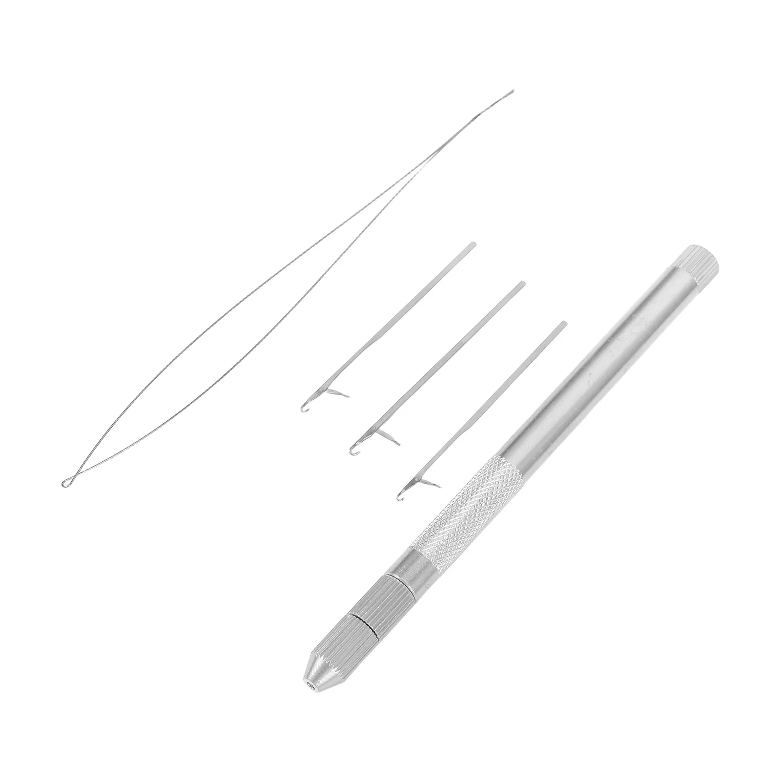 

Hair Extension Crochet Needle Suite Hook Bead Tool Braid Threaders Hand Sewing Durable Aluminum Precision Smooth Versatile DIY