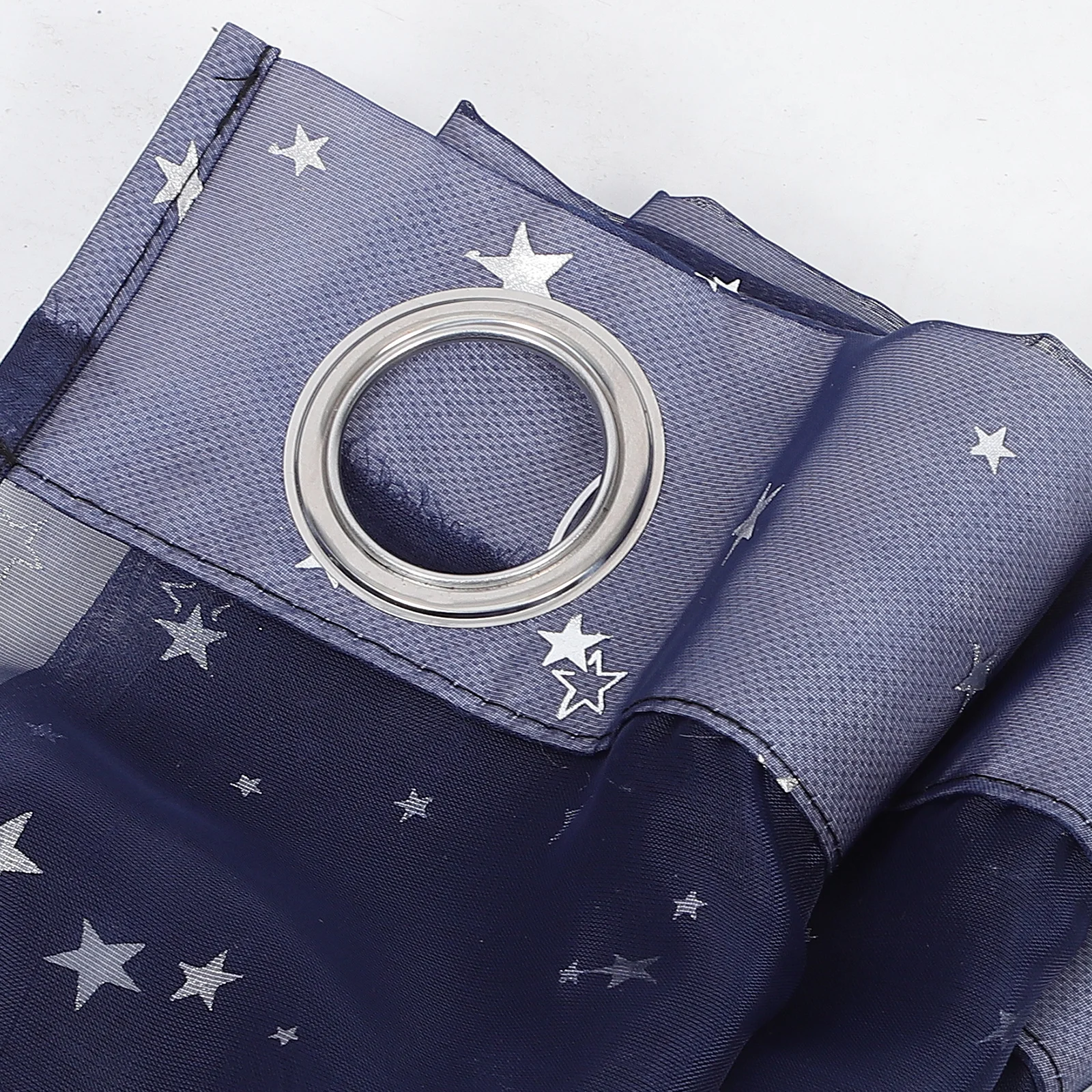 

1pcs Silver Foil Window Sheer Curtain 100X200Cm Navy Blue For Bedroom Bathroom Natural Light Sun Protection Modern Voile Tulle