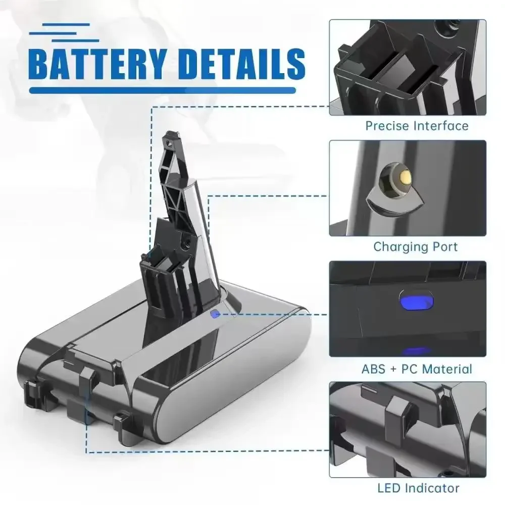 📦2026 New Model Suitable For Dyson V7/SV11 Series Vacuum Cleaner Battery 21.6V 12800mAh Rechargeable Dyson Battery Accessories?