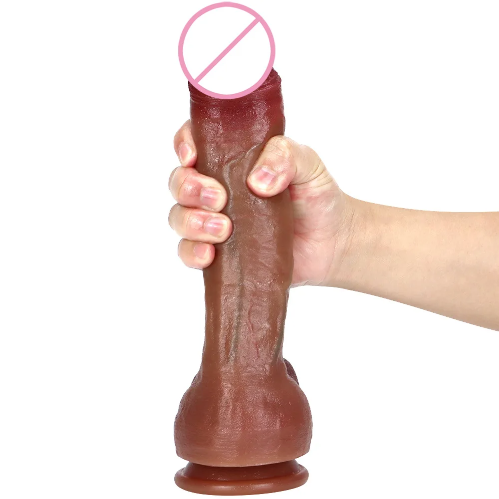 Super Real Skin Silicone Big Huge Dildo Realistic Suction Cup Cock Male Artificial Rubber Penis Dick Sex Toys for Women Vaginal