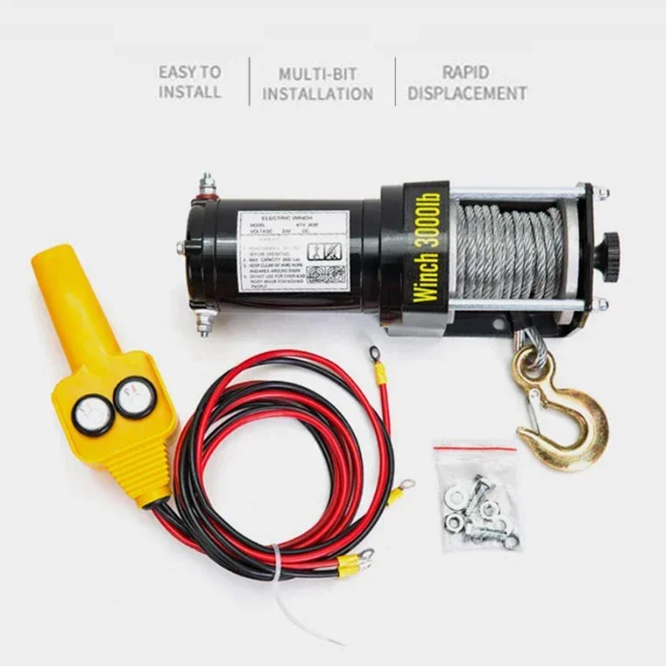 12v /24v portable electric winch 9500lbs and 12000lbs winch with wireless remote