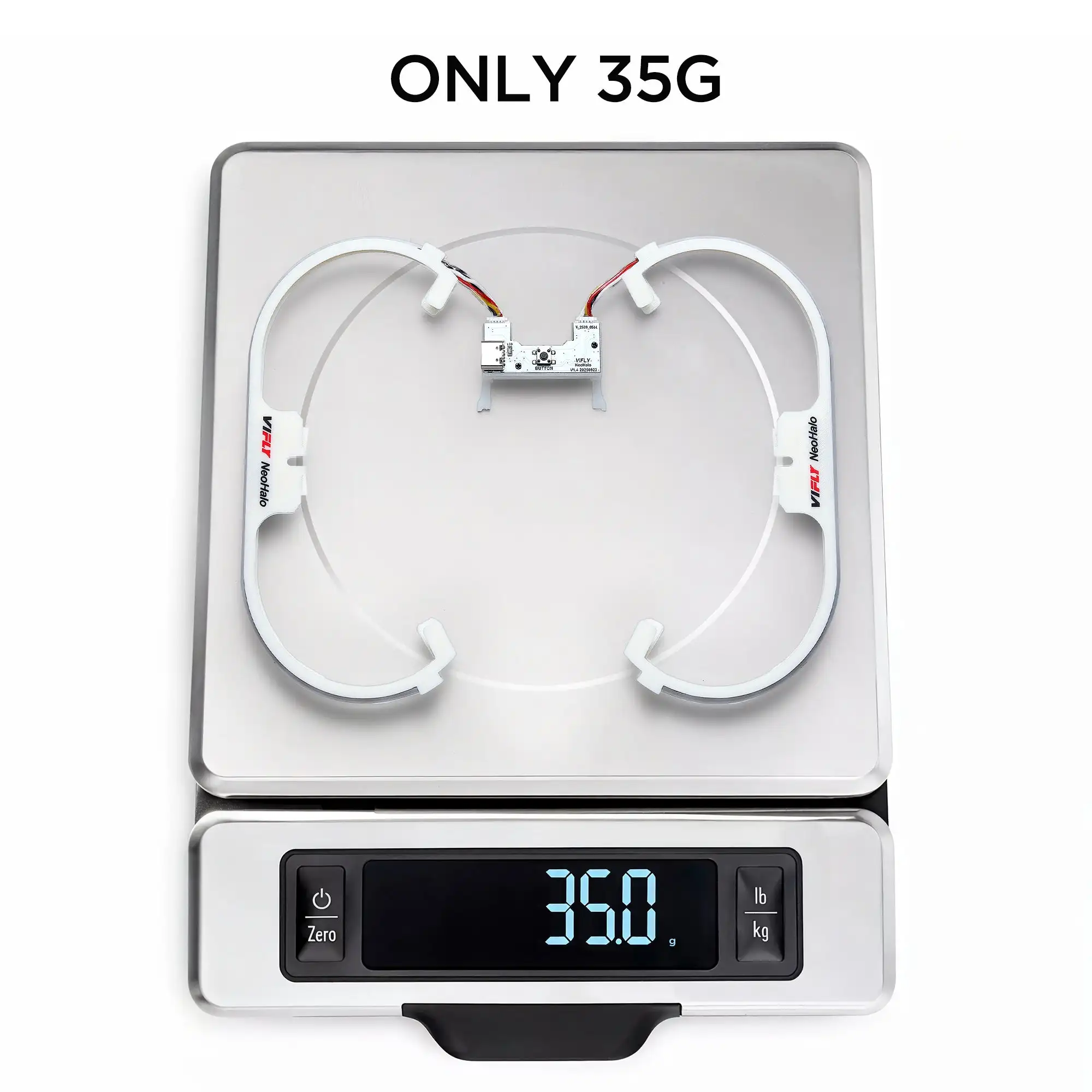 Faixa de luz LED VIFLY NeoHalo para modos dinâmicos multicoloridos DJI Neo traz shows de voo noturno épico