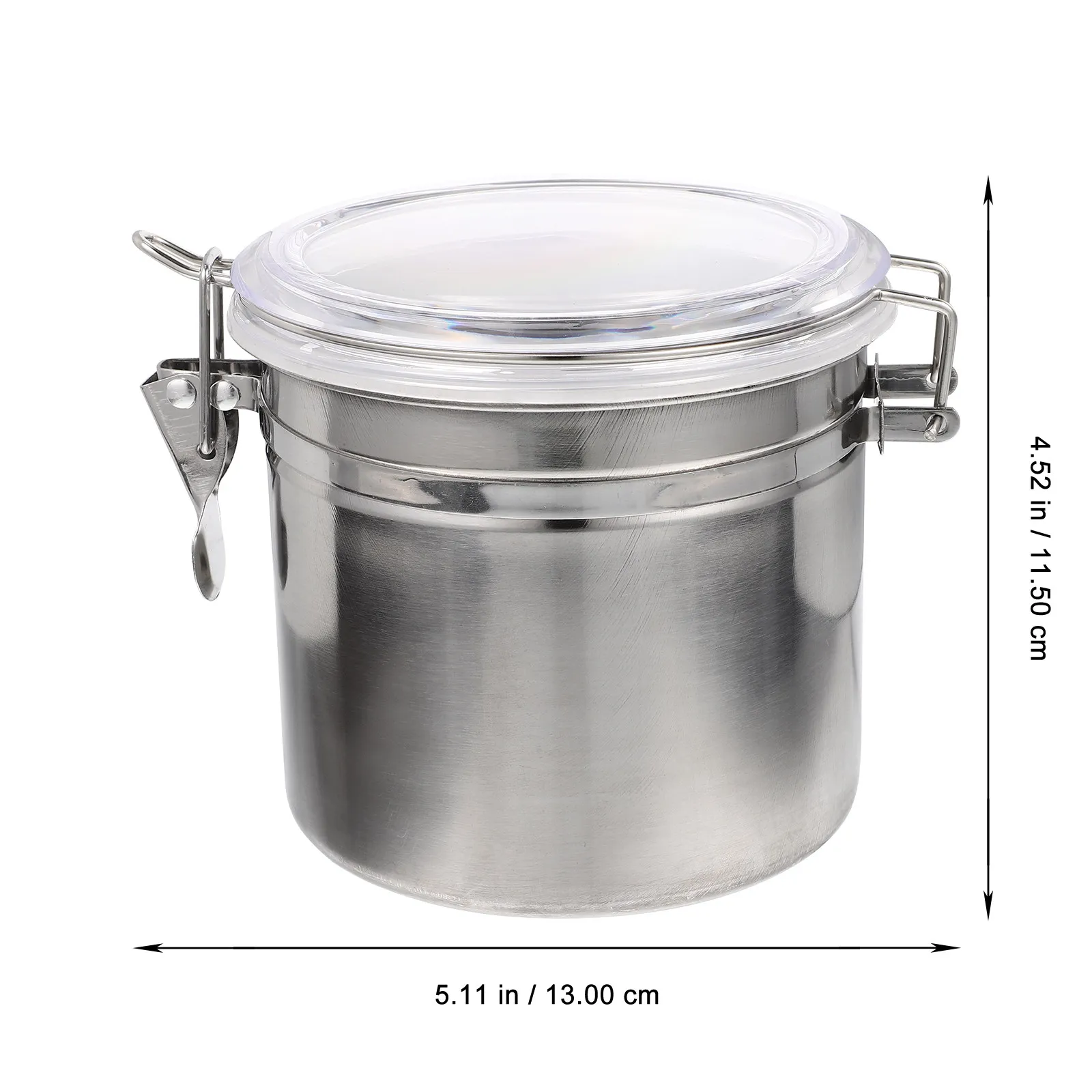 Stainless Steel Sealed Canister Portable Coffee Bean Storage Jar Multi-Function Kitchen Storage Container Household Office Use