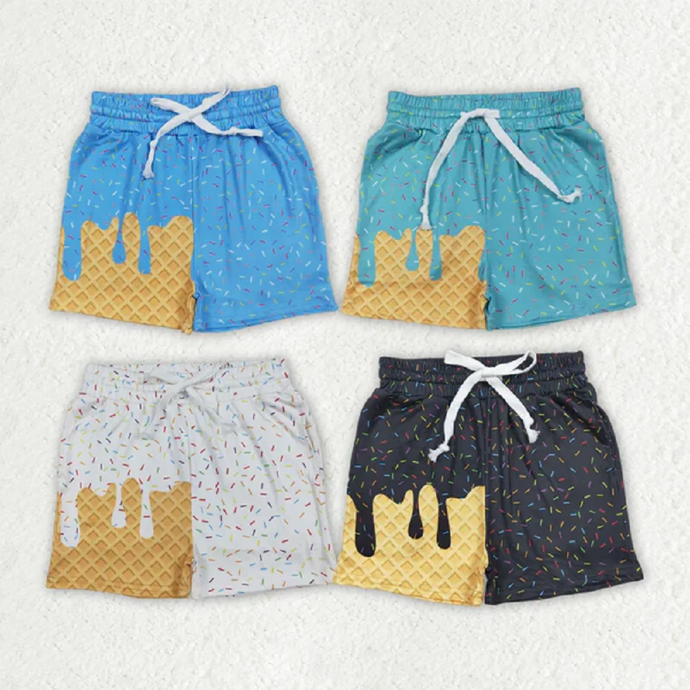 

Western Fashion 4 Colors Sibling Baby Girls Ice Cream Drip Sprinkles Summer Shorts Bottoms Wholesale Boutique Children RTS
