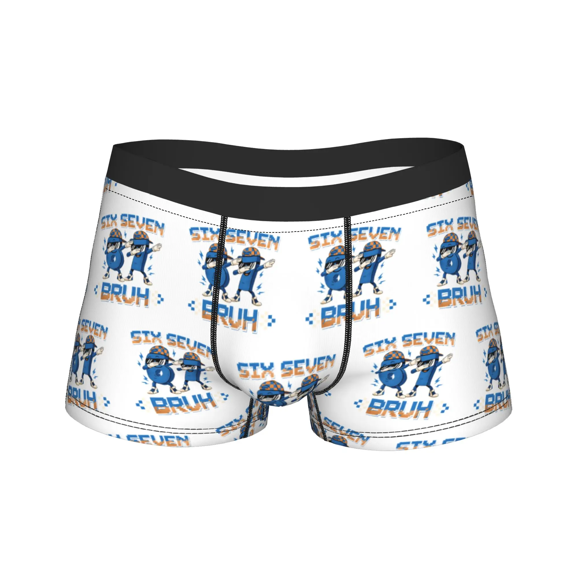 

Забавные мужские трусы-боксеры с принтом «Sixty Seven Brainrot», итальянский стиль, мягкие, модные, больших размеров