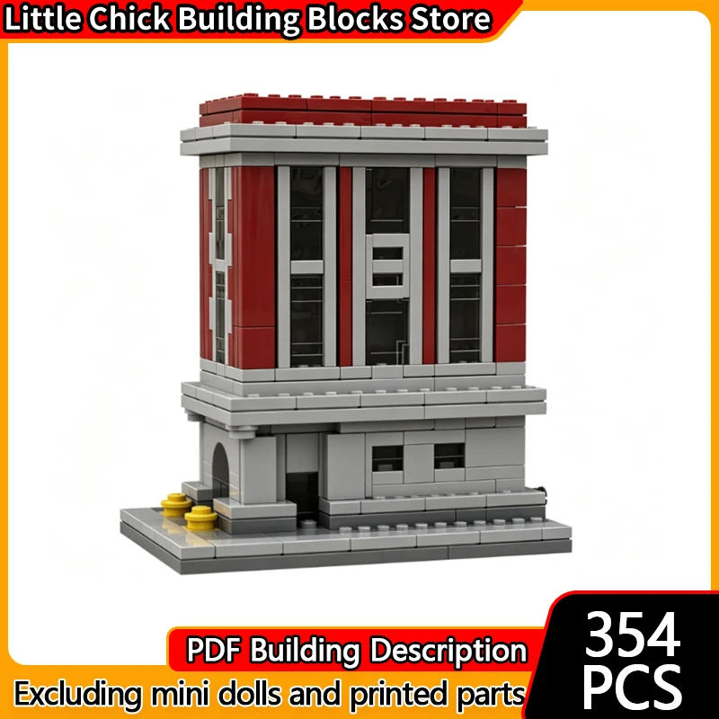 Popular Movie Model MOC Building Bricks Fire Department Headquarter Modular Technology Children Holiday Gifts Assemble Toys Suit
