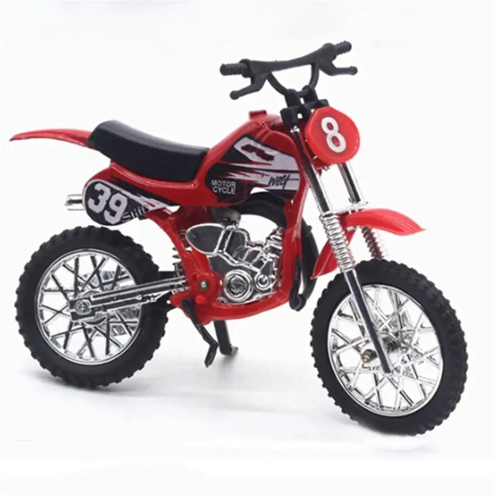 Simulated Motorcycle Model Off-road Vehicle Sliding Function Alloy Motocross Toy Racing Diecast Motorcycle Metal Toy