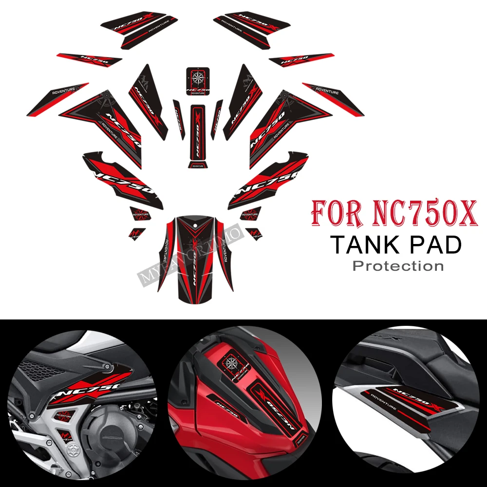 

For Honda NC 750 NC750 X NC750X Motorcycle Body Fairing Fender Stickers Wind Deflector Tank Pad Protector Decal 2021 2022