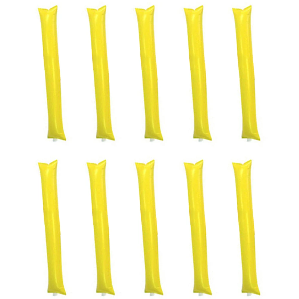 عصا الهتاف القابلة للنفخ مكونة من 10 عبوات من دعائم الألعاب الملونة للحفلات الموسيقية والمطابقات الرياضية لإظهار فريقك