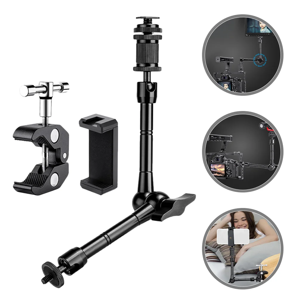 11-inch Hand Arm Combination Monitor Gimbal Bracket Desk Mobile Phone Stand Cellphone Holder Clip