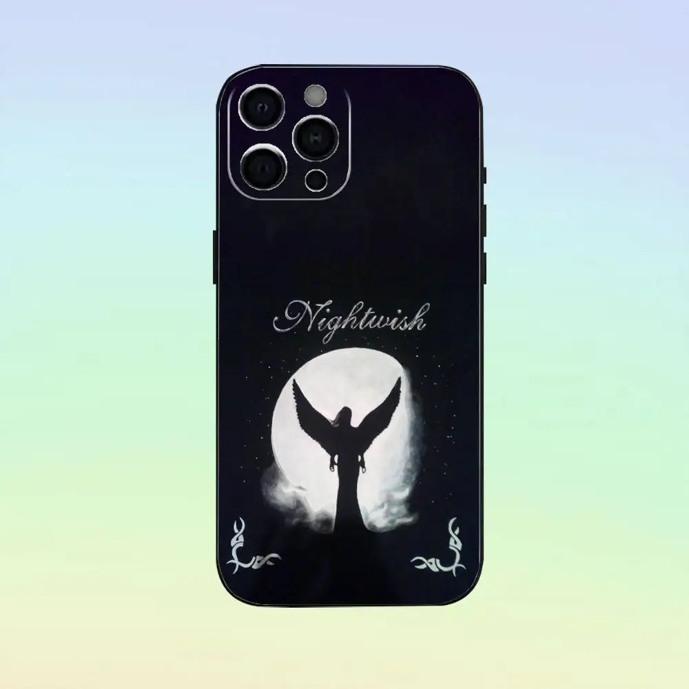 Etui na telefon Rock Band N-Nightwish Lanternlight, silikonowe, miękkie, na iPhone 17 16 15 14 13 12 11, czarne, miękkie etui silikonowe
