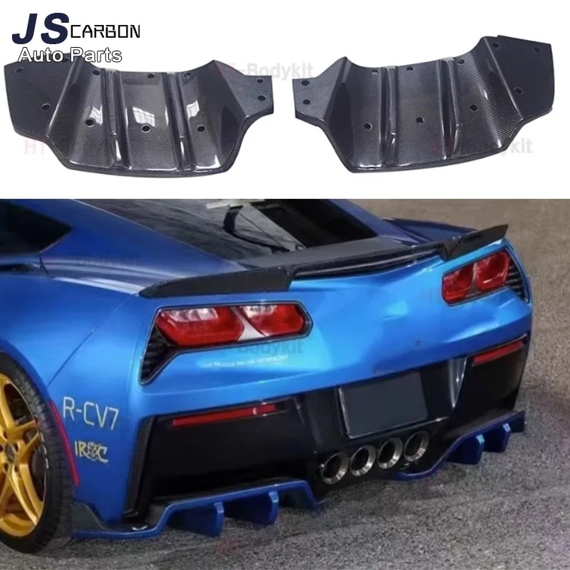 For Chevy corvette C7 Z06 Carbon Fiber Rear Bumper Lip Spoiler Rear Diffuser Kerist Style Fit upgraded body kit