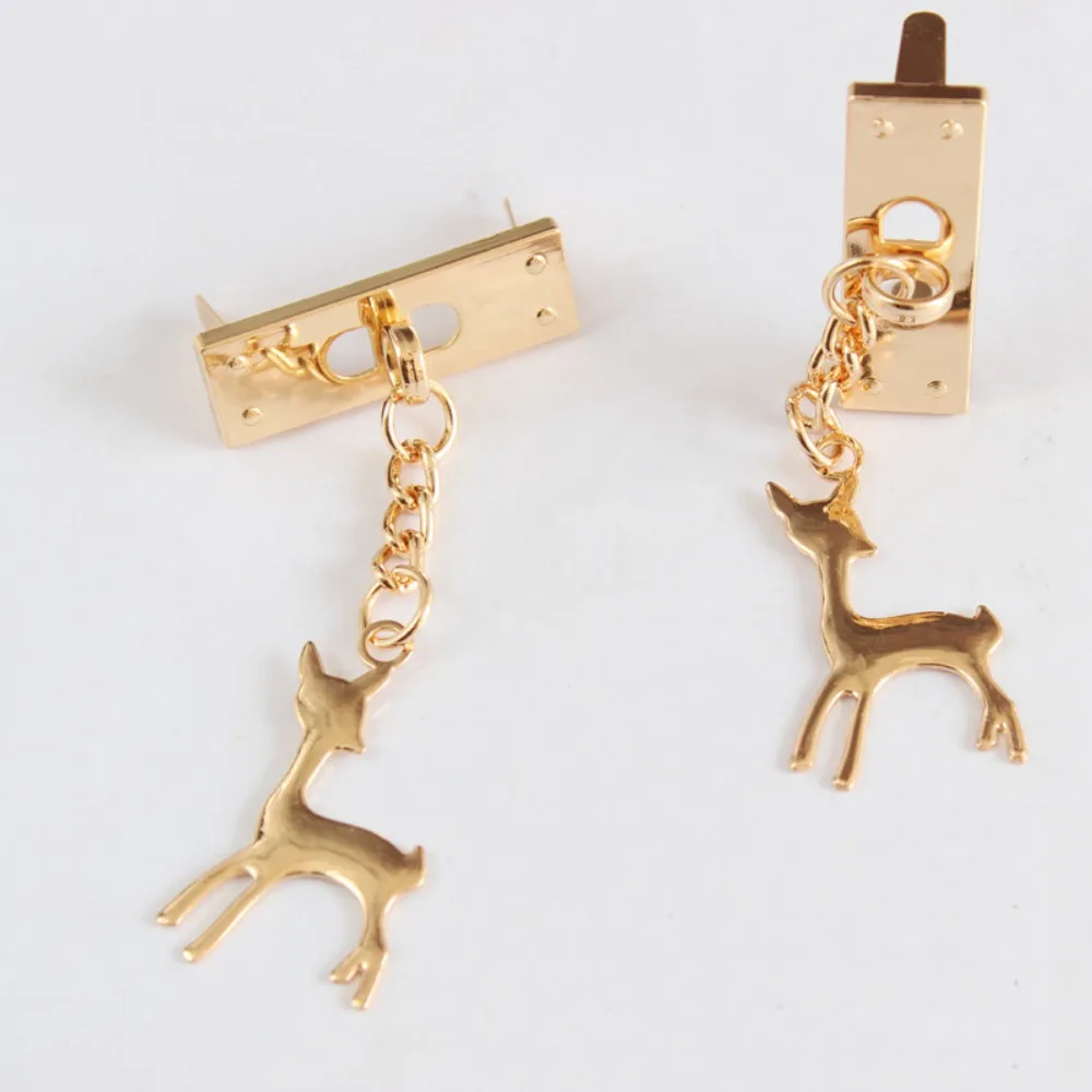 High Quality Solid Color Little Deer Pendant DIY Decorative Buckle Metal Accessories Hardware