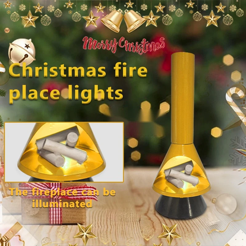 Christmas Fireplace Lanterns Decorative Flame Effect LED Fire Lamp Battery Operated Portable Fireplace Indoor Outdoor