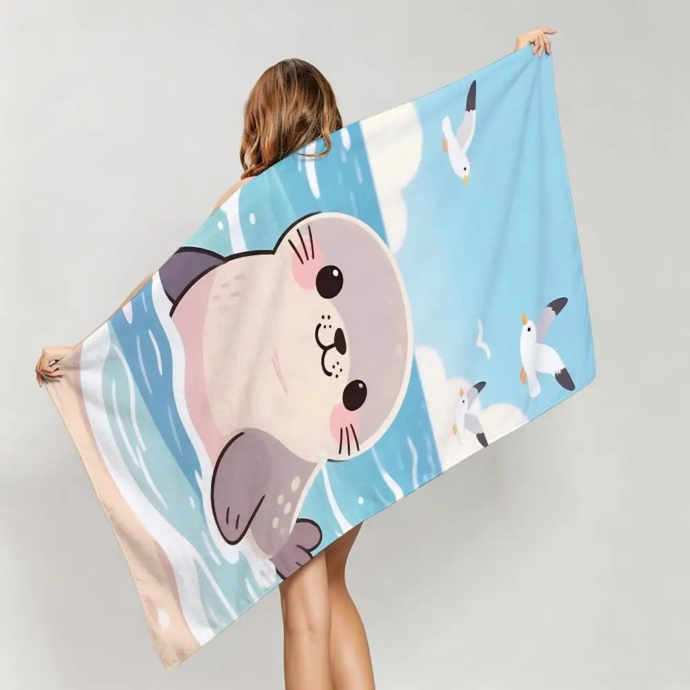 Cute-Baby Sea LionS Towel Five-Star Hotel Quality Eco-Friendly Ultra Soft Thick Towels & Beach Towels