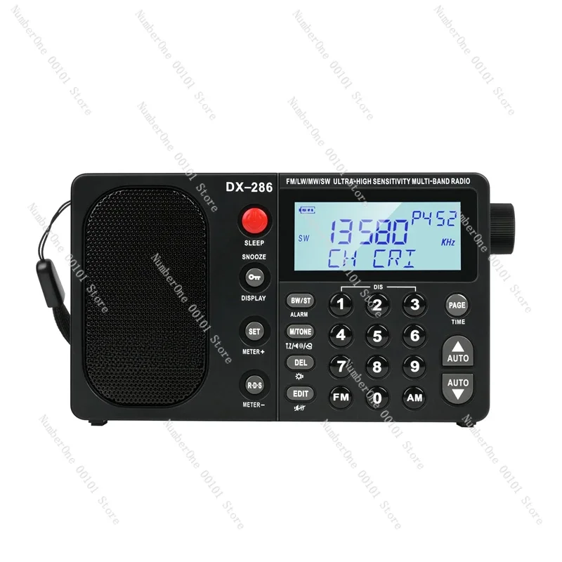 QODOSEN DX-286 Portable Radio AM/FM/LW/SW Digital World Full Band Radio with tef6686 Car Chip