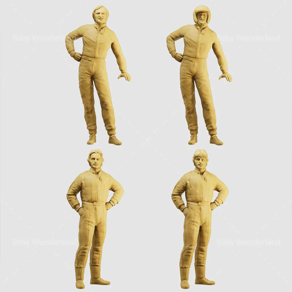 

Unpainted Miniatures 1/64 1/43 1/35 Canadian And New Zealand F1 Drivers Dolls Model Creative Photography Scene Prop Car Toys