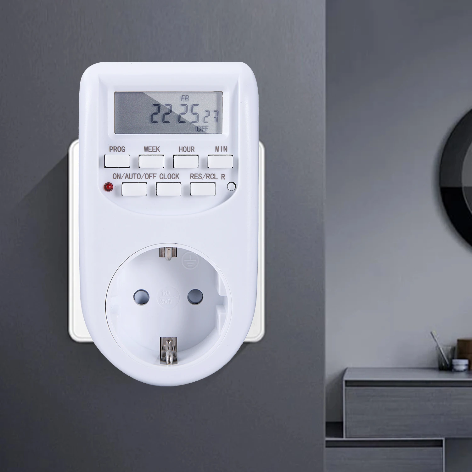 EU Plug Timer Switch Energy Saving Digital Kitchen Timer Week Hour Programmable Timing Socket 220V-240V 50Hz 2300W
