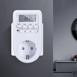 EU Plug Timer Switch Energy Saving Digital Kitchen Timer Week Hour Programmable Timing Socket 220V-240V 50Hz 2300W