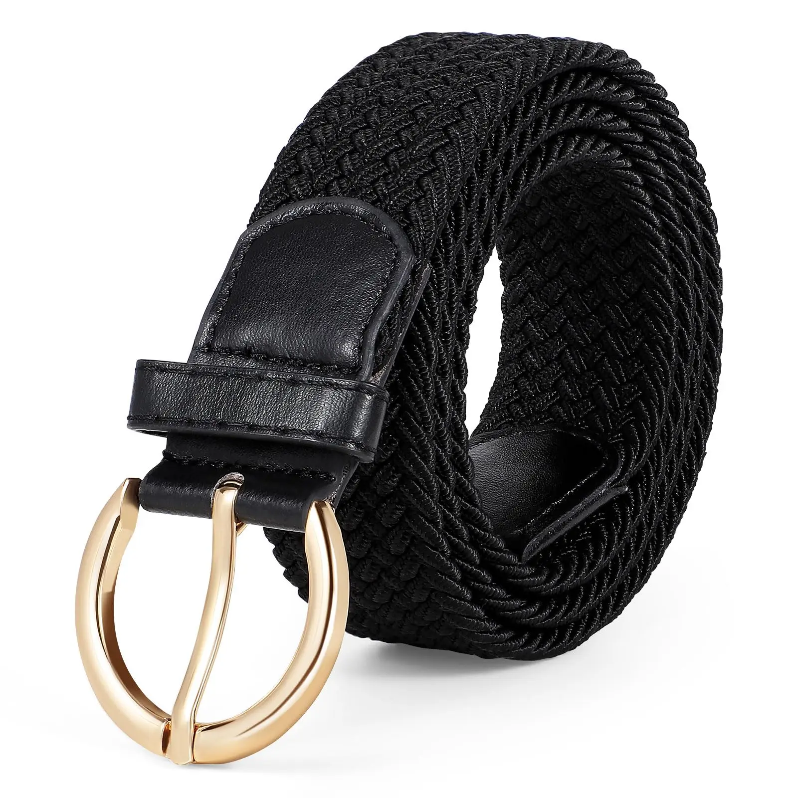 

Women Men Braided Woven Elastic Stretch Waist Belt Golf Canvas Fabric Casual Belt for Jeans Pants