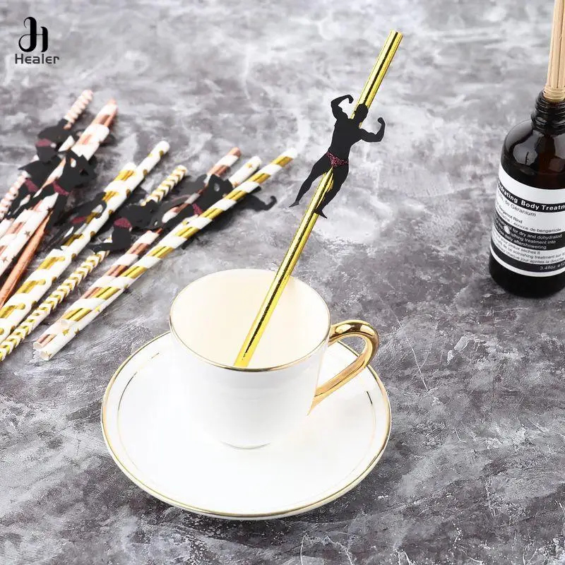 6Pcs Stripper Dancing Men cannucce decorazioni per feste di addio al nubilato cannucce festa messicana bomboniere forniture per feste per adulti