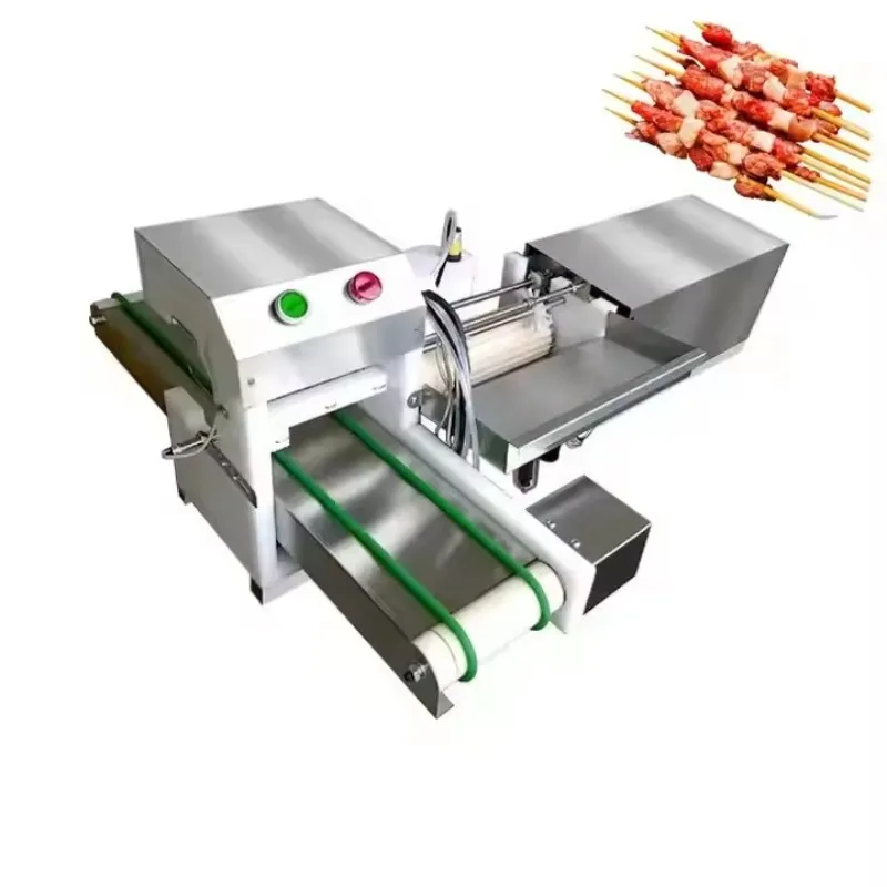 

Professional Stainless Steel Meat Skewer Machine Barbecue Kebab Cube Skewing Box Maker For Satay Mutton