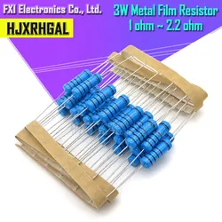 10pcs 3W Metal film resistor 1% 1R ~ 1M 1R 4.7R 10R 22R 33R 47R 1K 4.7K 10K 100K 1 4.7 10 22 33 47 4K7 ohm igMopnrq