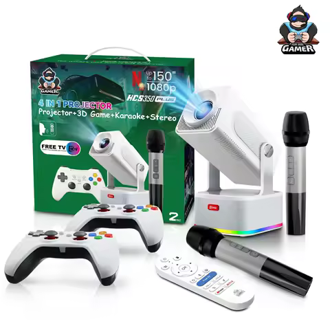 HCS350PLUS Android14 Projector H713 8GB ROM 4k Supports WiFi6 Portable LED Gaming 3D Retro Classic Games karaoke stereo