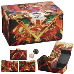 Trading Cards Case Deck Box Peripheral Magic Commander Cards Game Card BoxSide Mounted Dice Boxl Object Storage Magnetic Leather