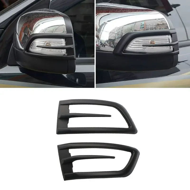 

Car Accessories Side Rearview Mirror Turn Signal Light Frame Trim For Ford Ranger 2012-2021 T6 T7 T8 ABS Plastic Matte Black