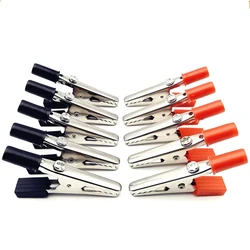 55mm Plastic Handle Alligator clips Crocodile Battery Test Connector Test Probe Metal Clips